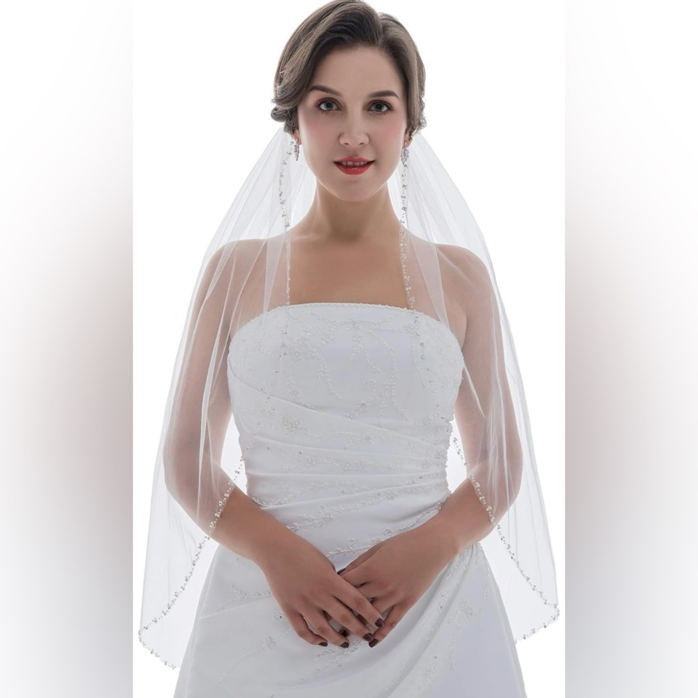 Beaded Wedding Veil